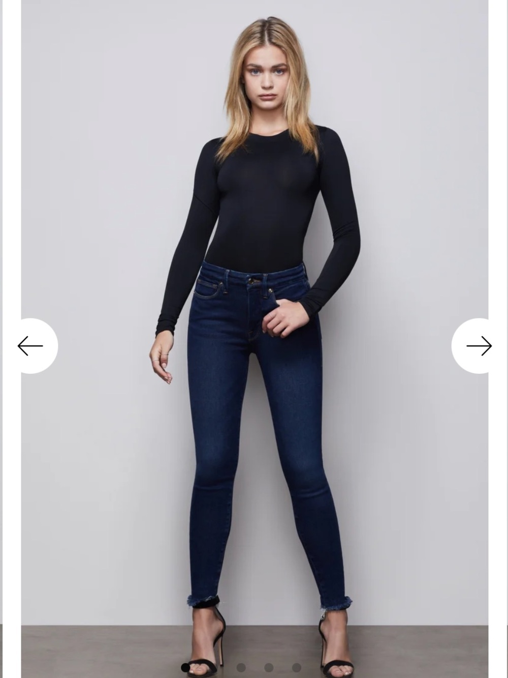 Good American Good Waist Skinny Jeans BLUE387 High Rise Size 6/28